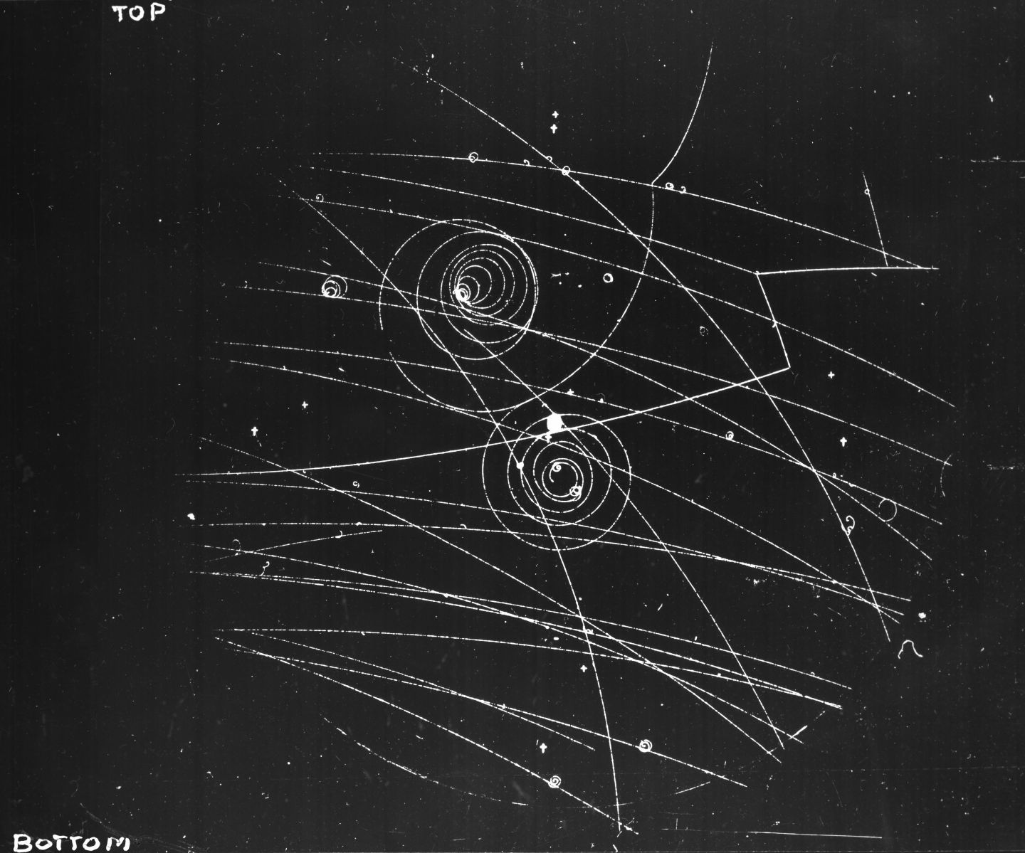 Bubble chamber photo from 1961